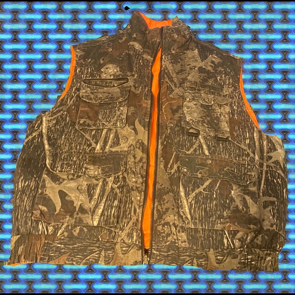 Camo Reversible Vest green on outside orange on the outside
